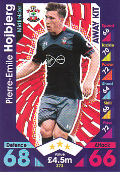 Pierre-Emile Hojbjerg Southampton 2016/17 Topps Match Attax Away Kit #373